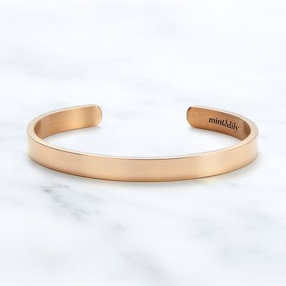 ‘Believe In You Like I Do’ Personalised Engraved Cuff Bangle