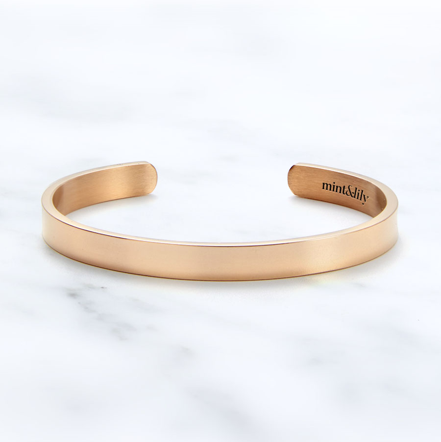 Be Brave. Be Strong. Be Badass.’ Personalised Engraved Cuff Bangle