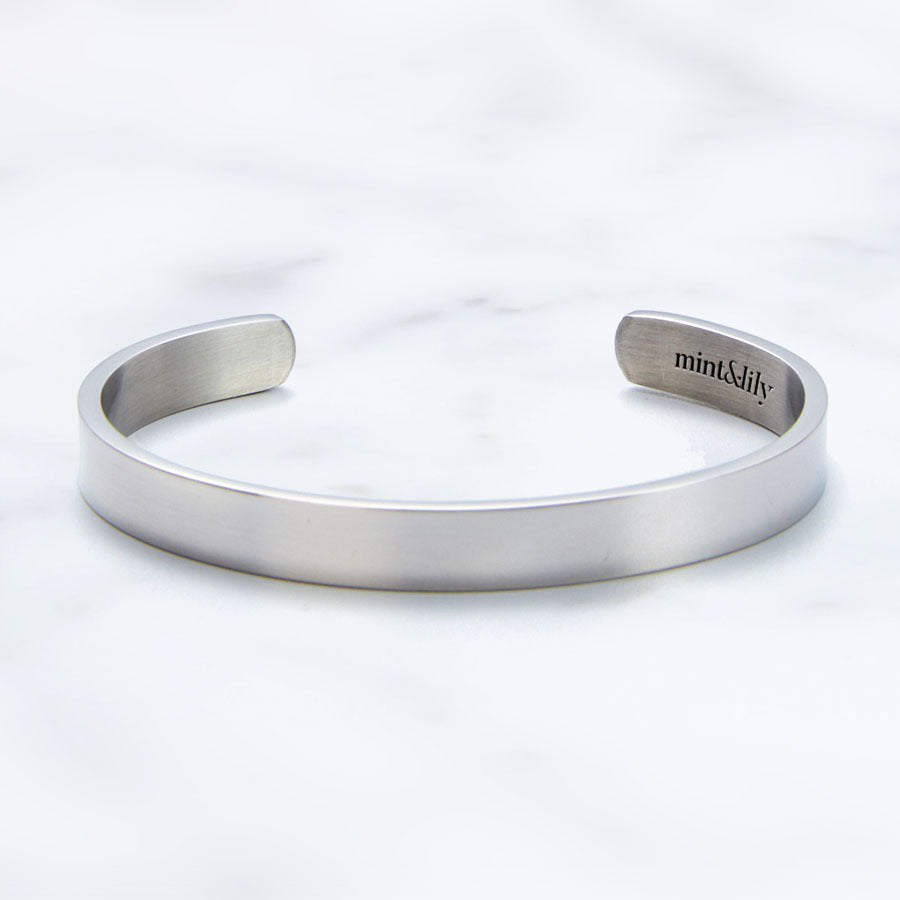 ‘Believe In You Like I Do’ Personalised Engraved Cuff Bangle