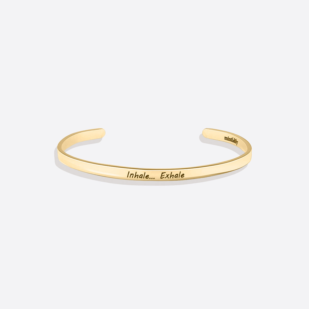 Custom Thin Personalised Engraved Cuff Bangle – Minimalist Bracelet