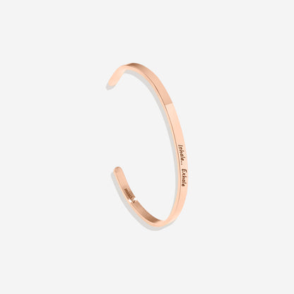 Custom Thin Personalised Engraved Cuff Bangle – Minimalist Bracelet