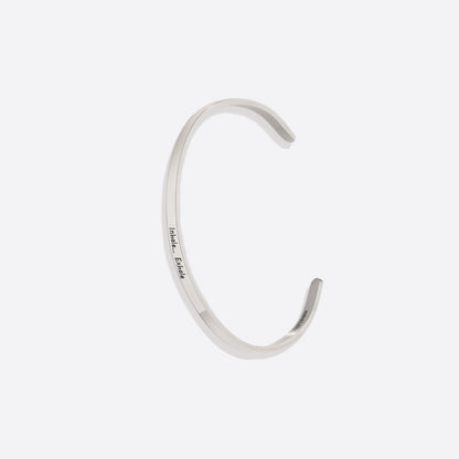 Custom Thin Personalised Engraved Cuff Bangle – Minimalist Bracelet