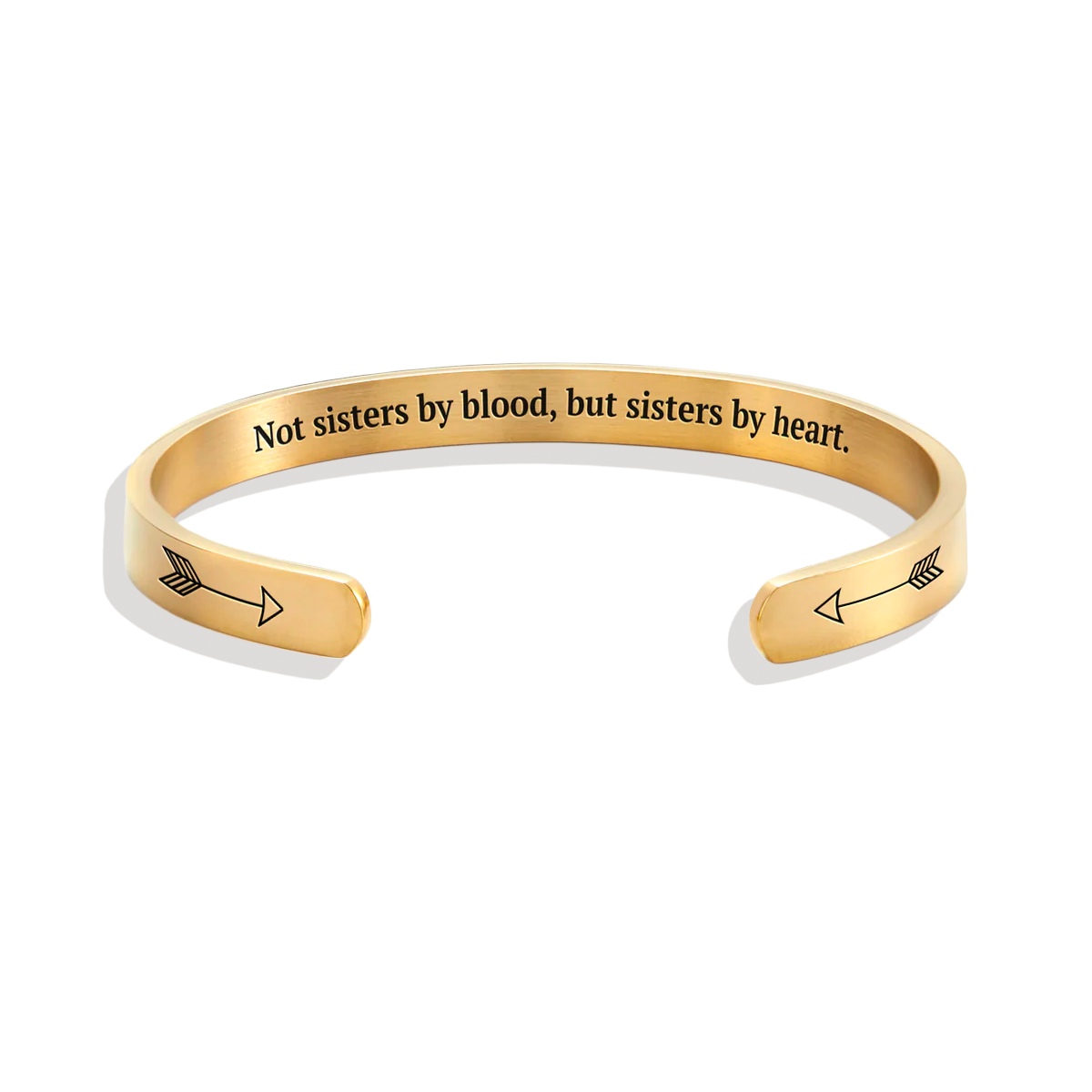 ‘Not Sisters By Blood But Sisters By Heart’ Personalised Engraved Bangle