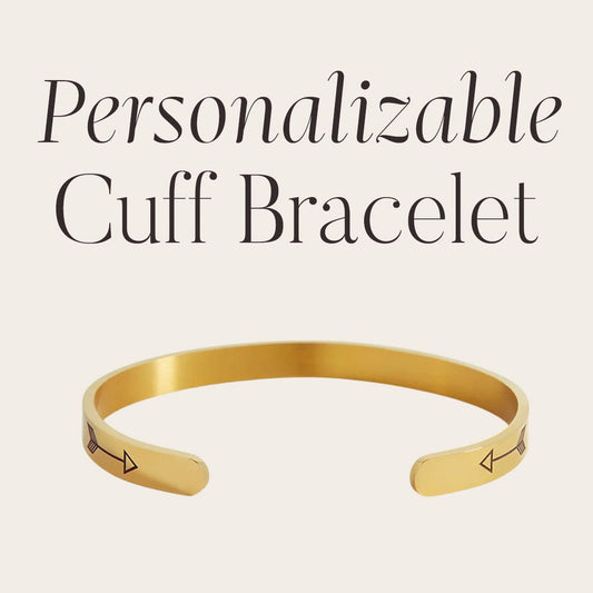 Fully Custom Personalised Engraved Cuff Bangle – Bespoke Message