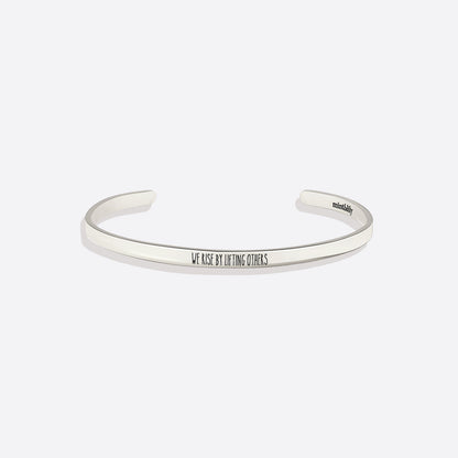 Custom Thin Personalised Engraved Cuff Bangle – Minimalist Bracelet