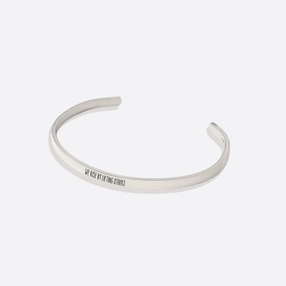 Custom Thin Personalised Engraved Cuff Bangle – Minimalist Bracelet