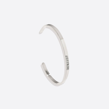 Custom Thin Personalised Engraved Cuff Bangle – Minimalist Bracelet