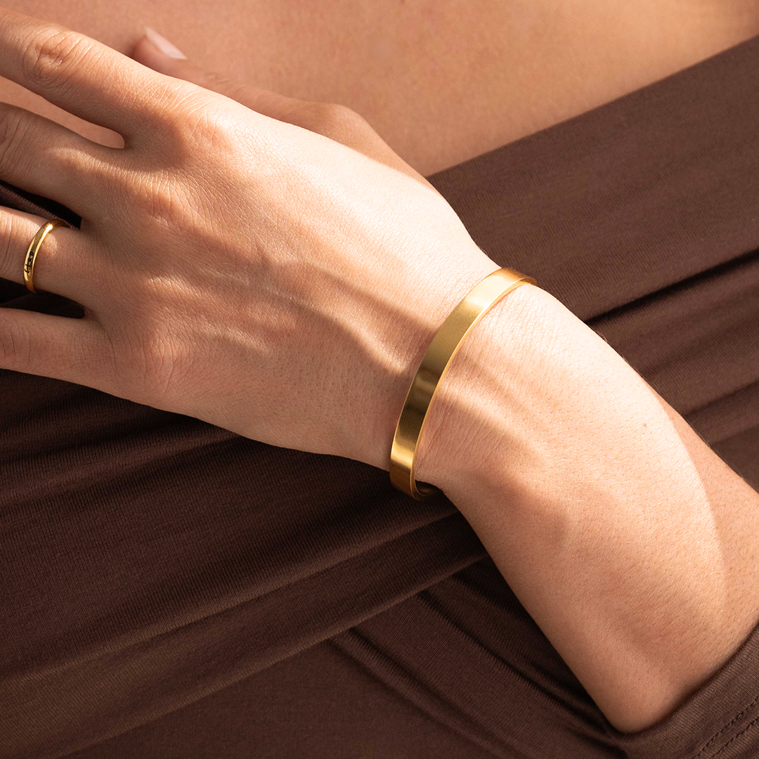 ‘Bonus Daughter’ Personalised Engraved Cuff Bangle – Step Daughter Gift